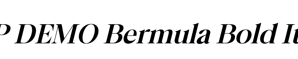 FSP DEMO Bermula Bold Italic