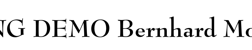  DEMO Bernhard Modern FS Bold