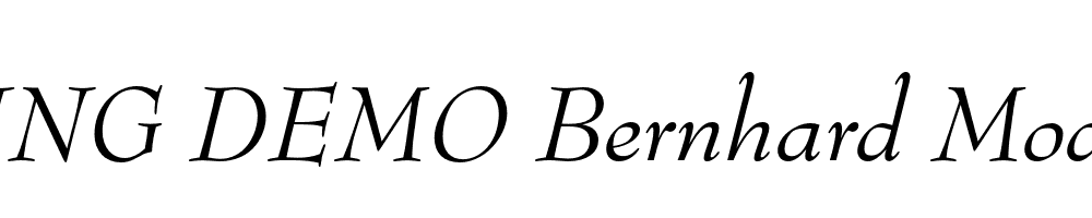  DEMO Bernhard Modern FS Italic