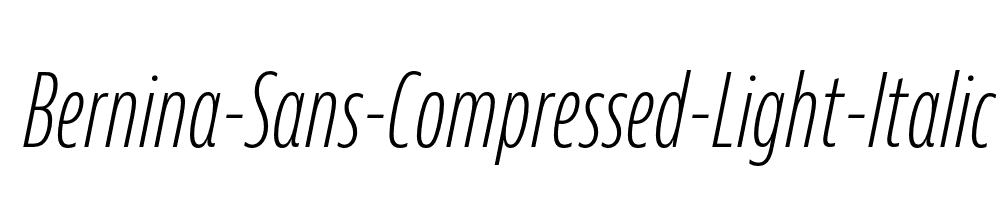 Bernina-Sans-Compressed-Light-Italic