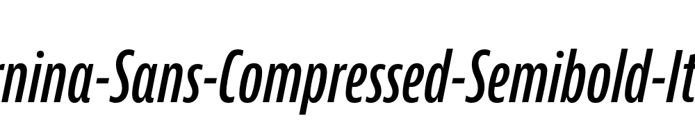 Bernina-Sans-Compressed-Semibold-Italic