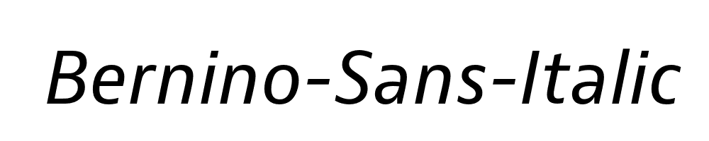 Bernino-Sans-Italic