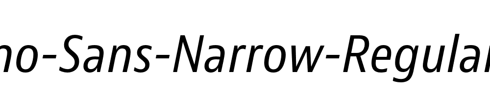 Bernino-Sans-Narrow-Regular-Italic