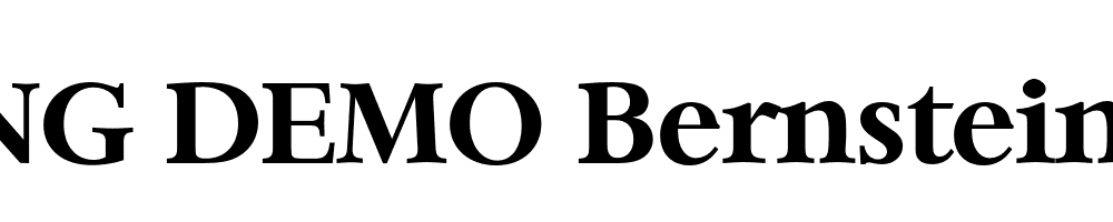  DEMO Bernstein Serial Bold