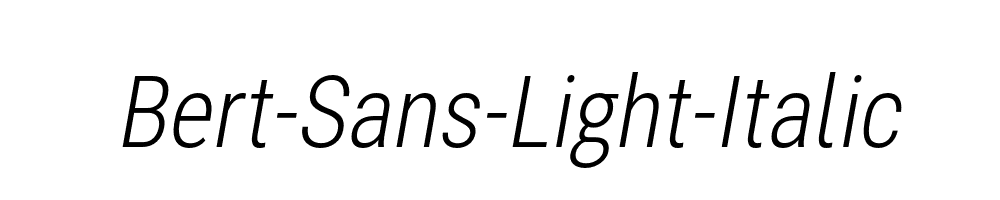 Bert-Sans-Light-Italic