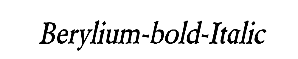 Berylium-bold-Italic