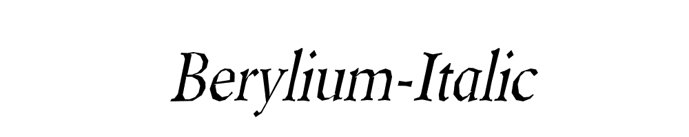 Berylium-Italic