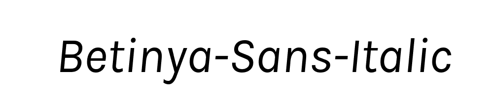 Betinya-Sans-Italic