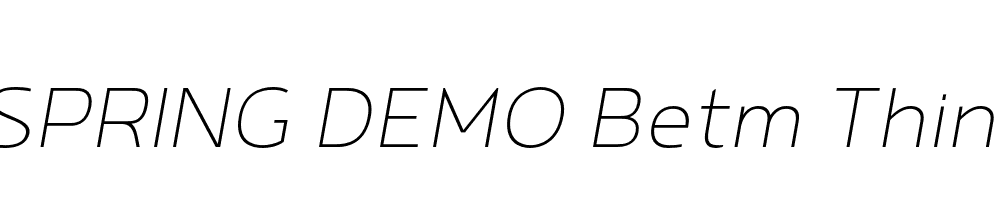  DEMO Betm Thin 2 Italic