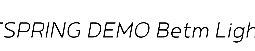  DEMO Betm Light Italic