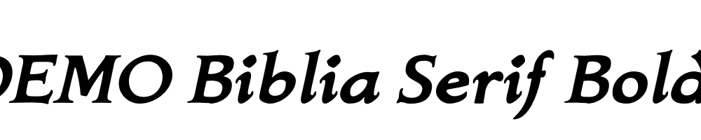 FSP DEMO Biblia Serif Bold Italic