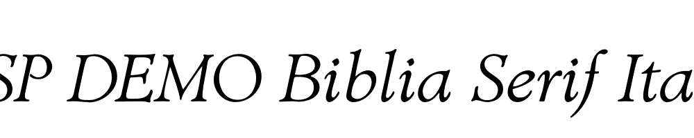 FSP DEMO Biblia Serif Italic