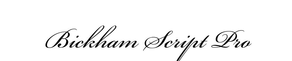 Bickham Script Pro