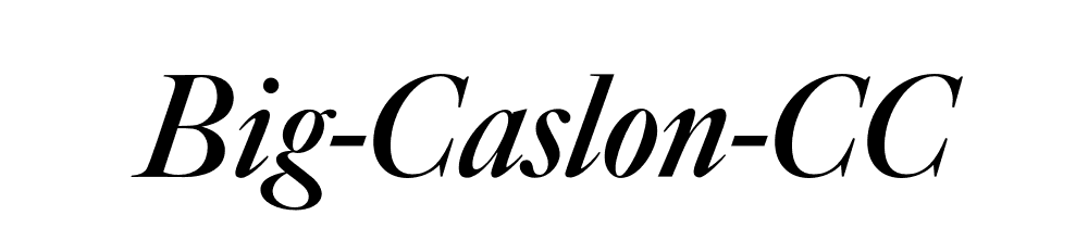 Big Caslon Cc