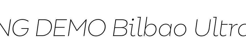  DEMO Bilbao UltraLight Italic