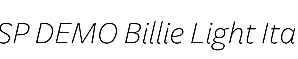 FSP DEMO Billie Light Italic