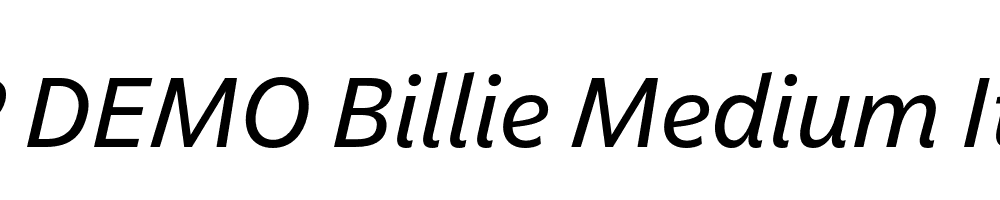 FSP DEMO Billie Medium Italic