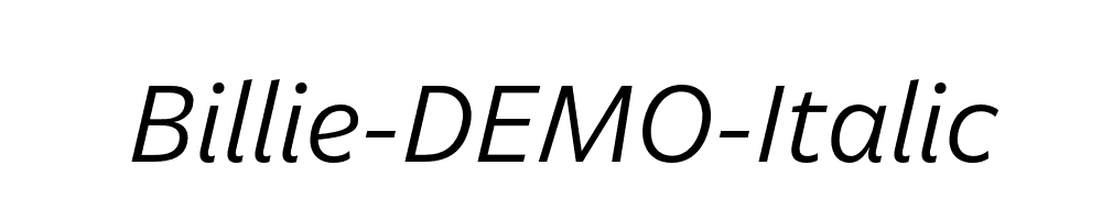 Billie-DEMO-Italic