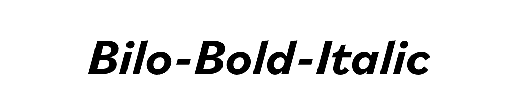 Bilo-Bold-Italic