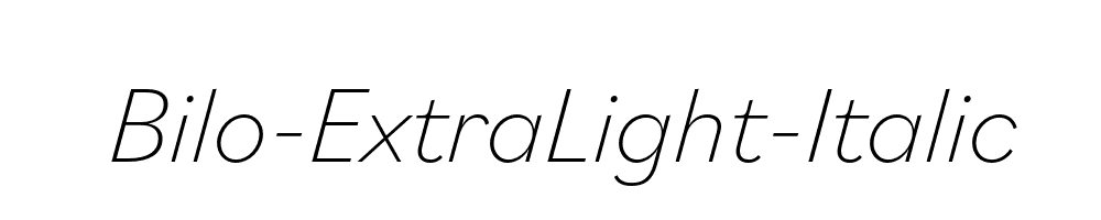 Bilo-ExtraLight-Italic