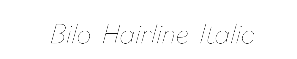 Bilo-Hairline-Italic