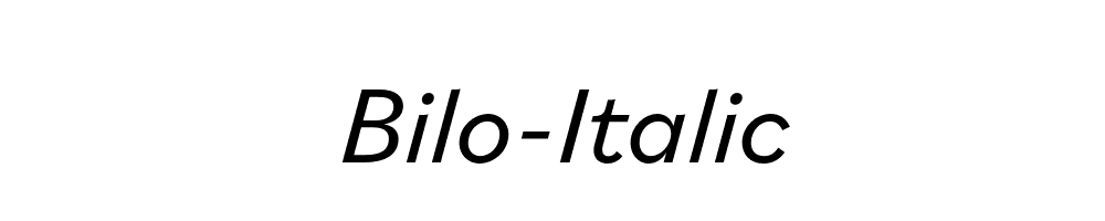 Bilo-Italic