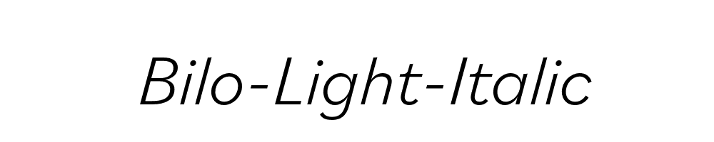 Bilo-Light-Italic