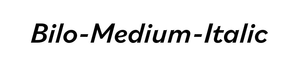 Bilo-Medium-Italic