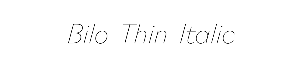 Bilo-Thin-Italic