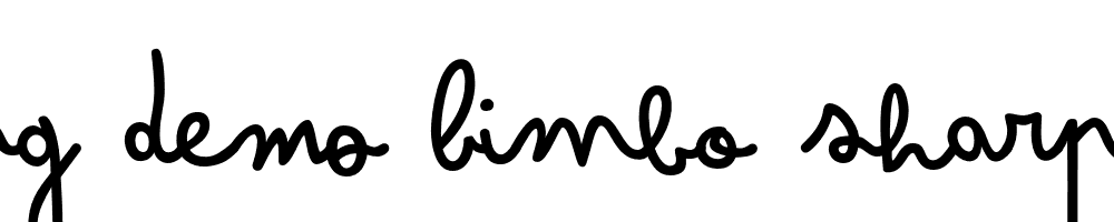  DEMO Bimbo Sharpie Regular