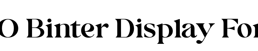 FSP DEMO Binter Display Font Regular