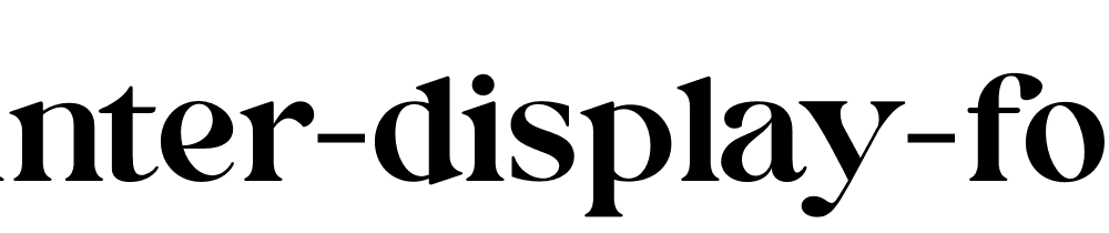 Binter Display Font