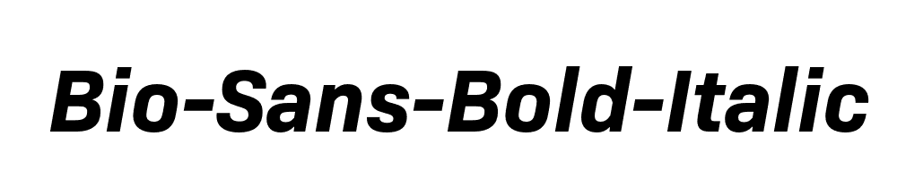 Bio-Sans-Bold-Italic