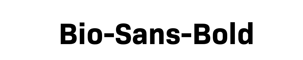 Bio-Sans-Bold