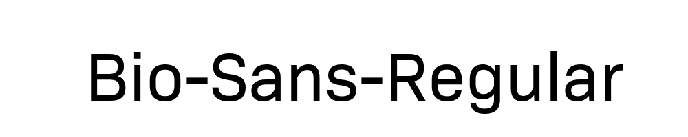 Bio-Sans-Regular