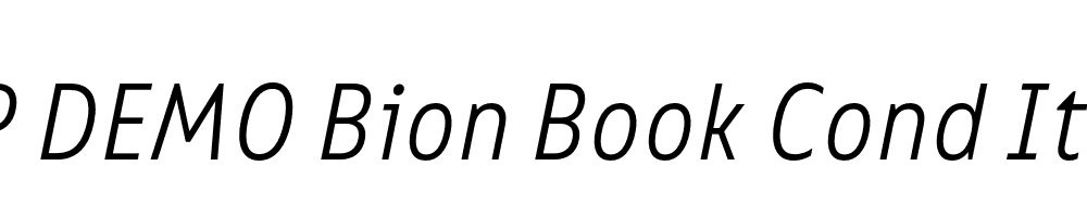 FSP DEMO Bion Book Cond Italic