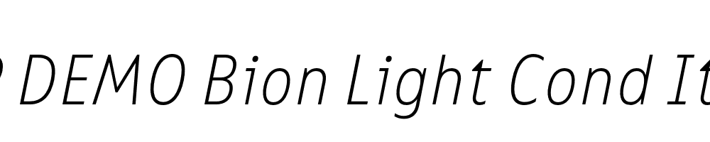 FSP DEMO Bion Light Cond Italic