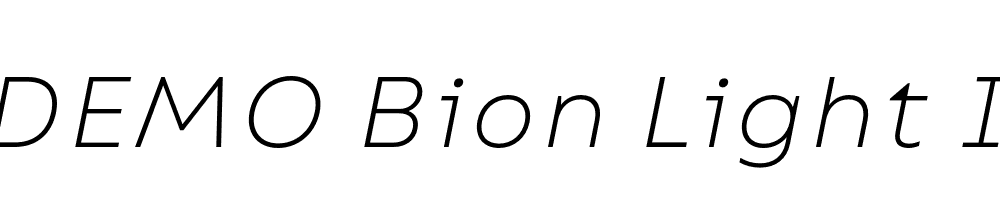 FSP DEMO Bion Light Italic