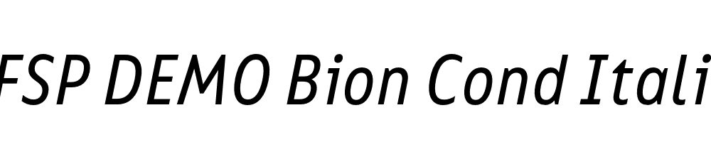 FSP DEMO Bion Cond Italic