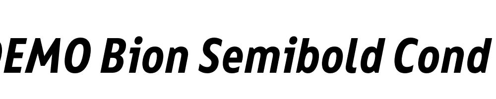 FSP DEMO Bion Semibold Cond Italic