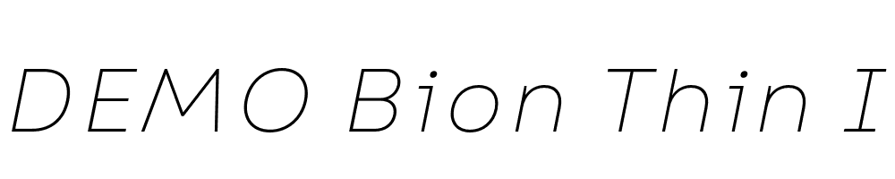 FSP DEMO Bion Thin Italic