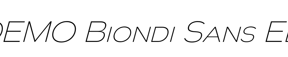 FSP DEMO Biondi Sans El Italic