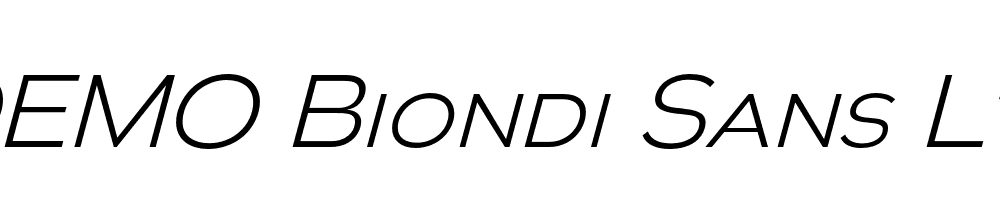 FSP DEMO Biondi Sans Lt Italic