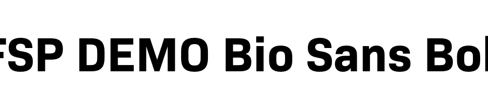 FSP DEMO Bio Sans Bold