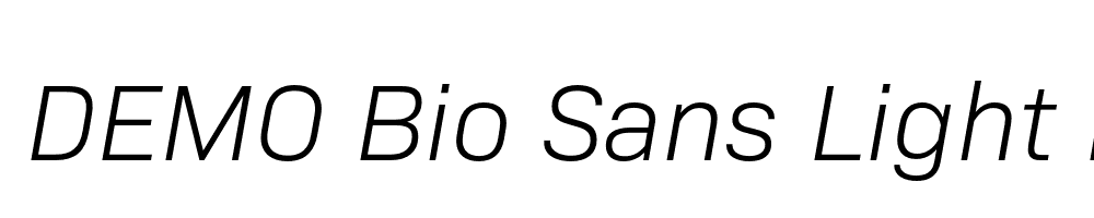 FSP DEMO Bio Sans Light Italic