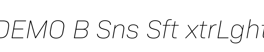 FSP DEMO B Sns Sft xtrLght Italic