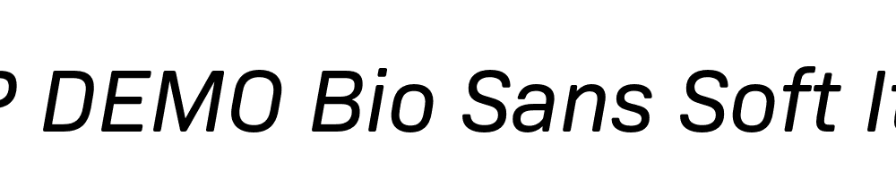 FSP DEMO Bio Sans Soft Italic