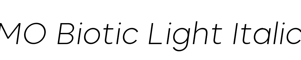 FSP DEMO Biotic Light Italic Regular