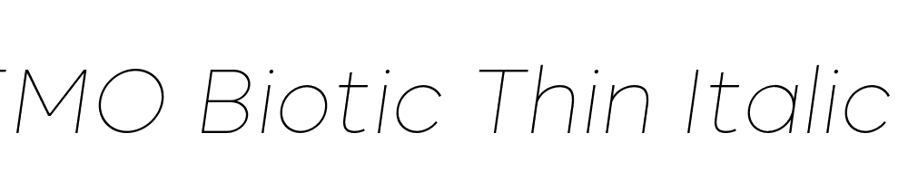 FSP DEMO Biotic Thin Italic Regular