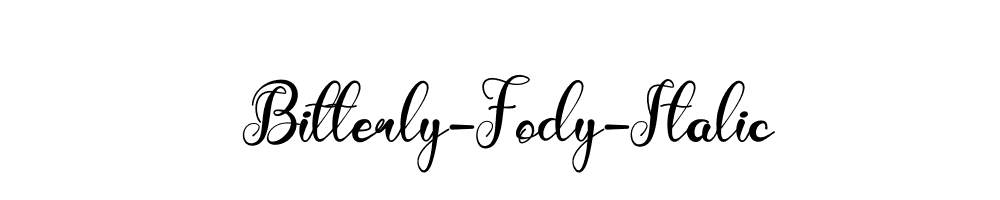 Bitterly-Fody-Italic